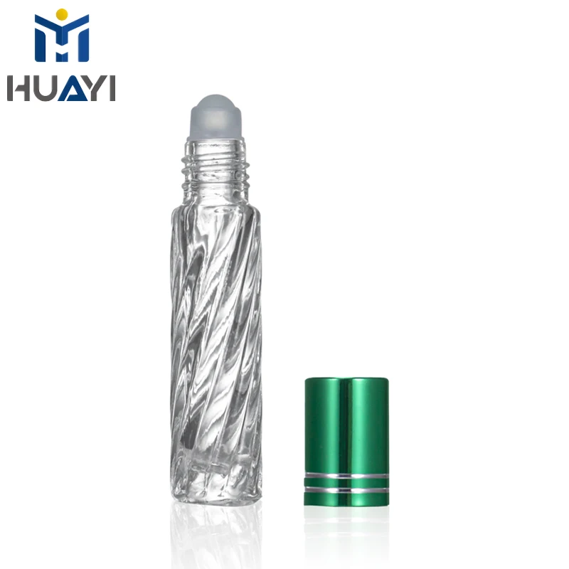 Essential oil perfume roller bottle clear 3.5ml glass roll on bottle with cap