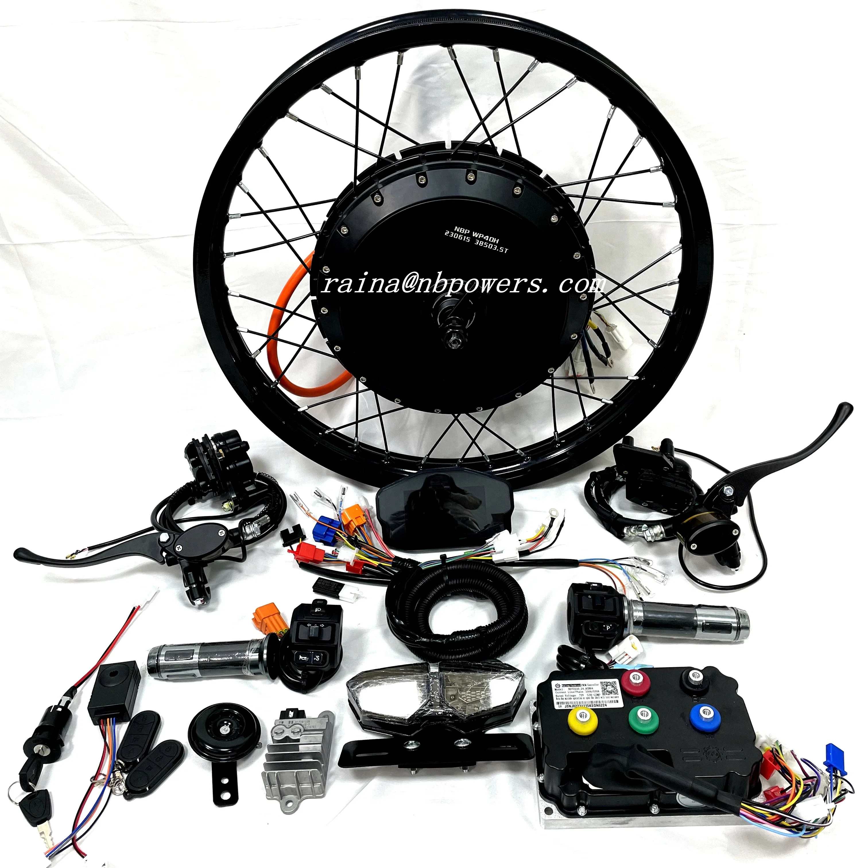 QS273 motor V4 40H 3.5T 5T 150mm 72V/96V 8000w direct drive hub ebike conversion rear hub kit with nd fardriver controller