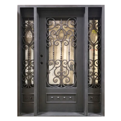 Golden Supplier Iron Single Door Design Cast Iron Door  Wrought Iron French Doors