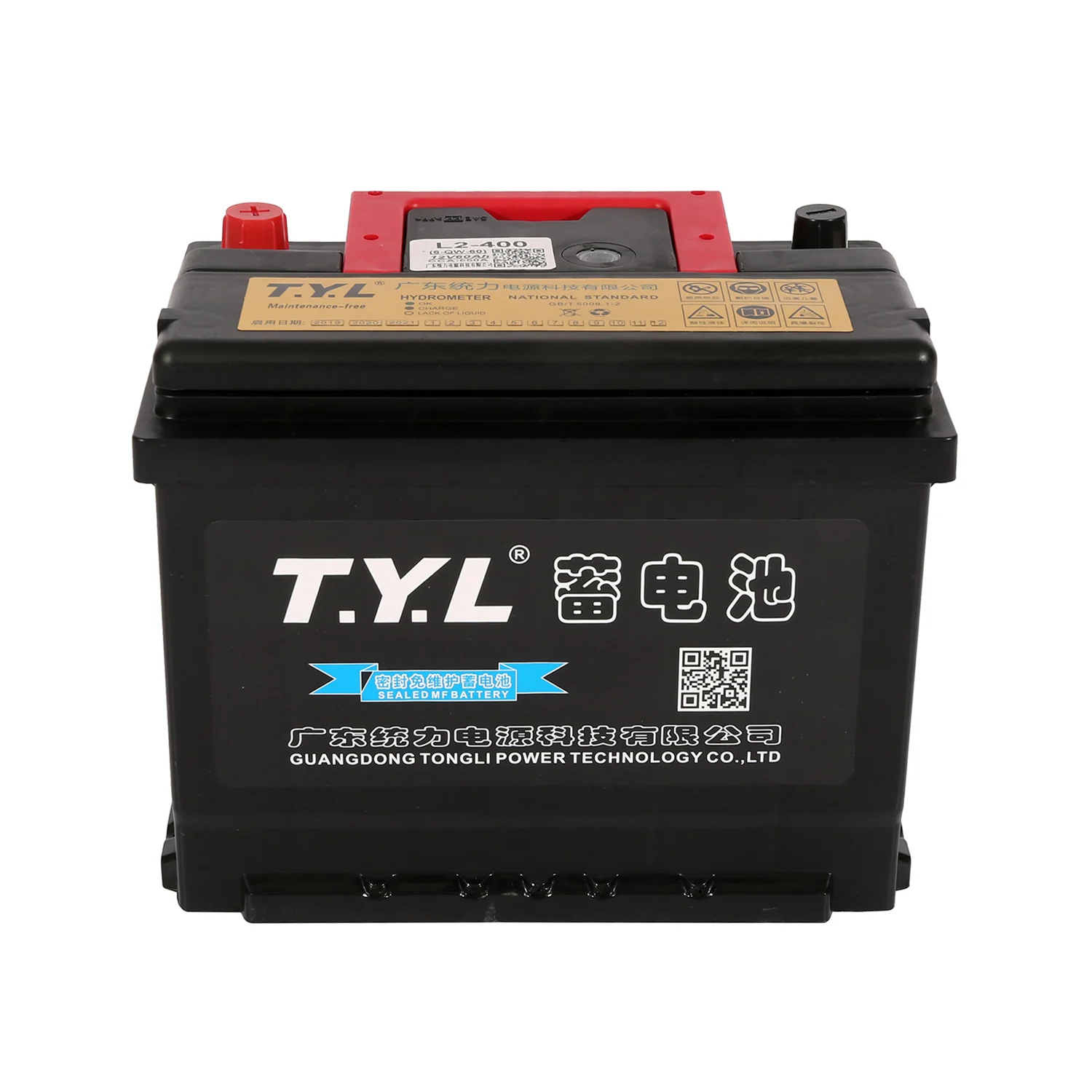 TYL high quality and high performance l2-400 12v 60ah car battery