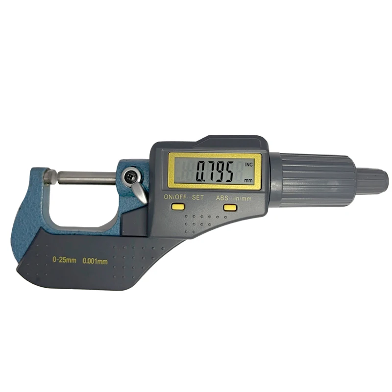High Quality Digital Micrometer With Big Screen 0-25mm 0.001mm Electronic Digital Outside Micrometer