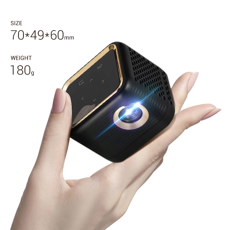 Pico projector mini portable ultra hd basic proyector for home theater smart touch led christmas cube short throw dlp projectors