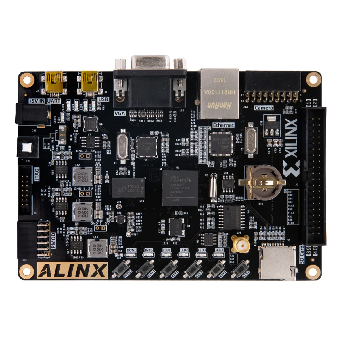 
ALINX AX545: XILINX Spartan-6 XC6SLX45 FPGA Development Board LX45 DDR3 Gigabit Ethernet 