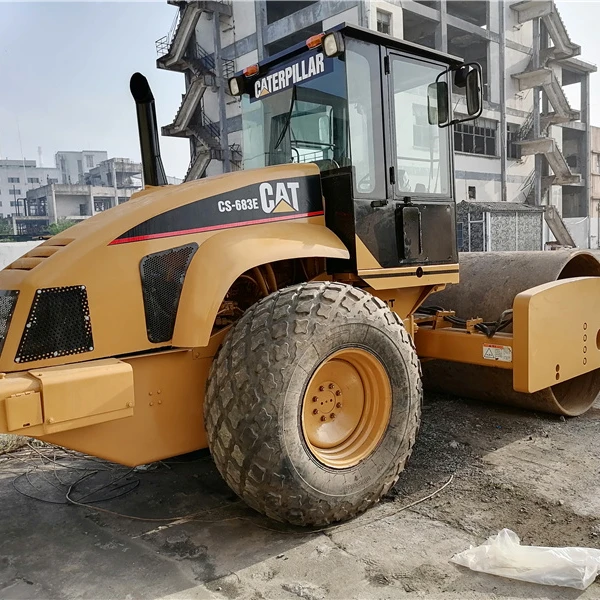 Used cat road roller CAT CS683E road compactor 18 tons cat road roller CS683E for Sale