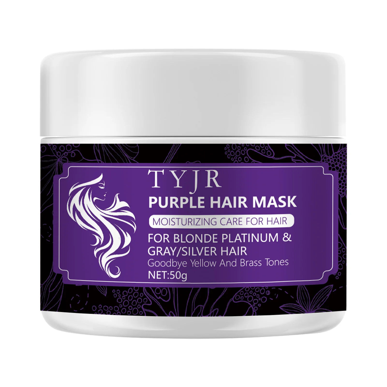 Purple hair mask creates a refreshing blonde effect suitable for deep conditioning and care of blonde hair