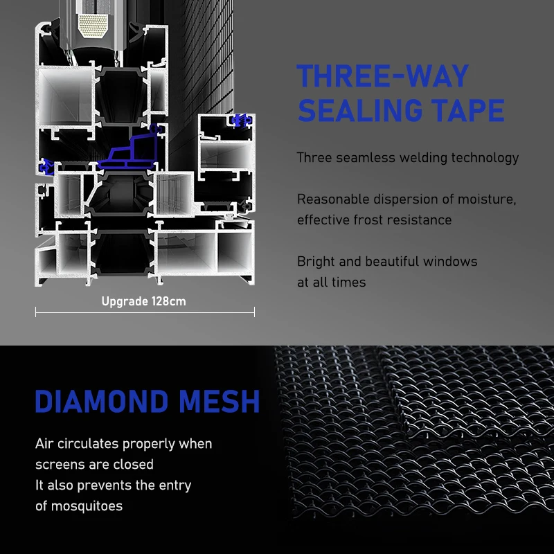 Premium Casement Windows Energy Efficient Soundproof Aluminum Frame Triple Glazed Tilt and Turn Windows