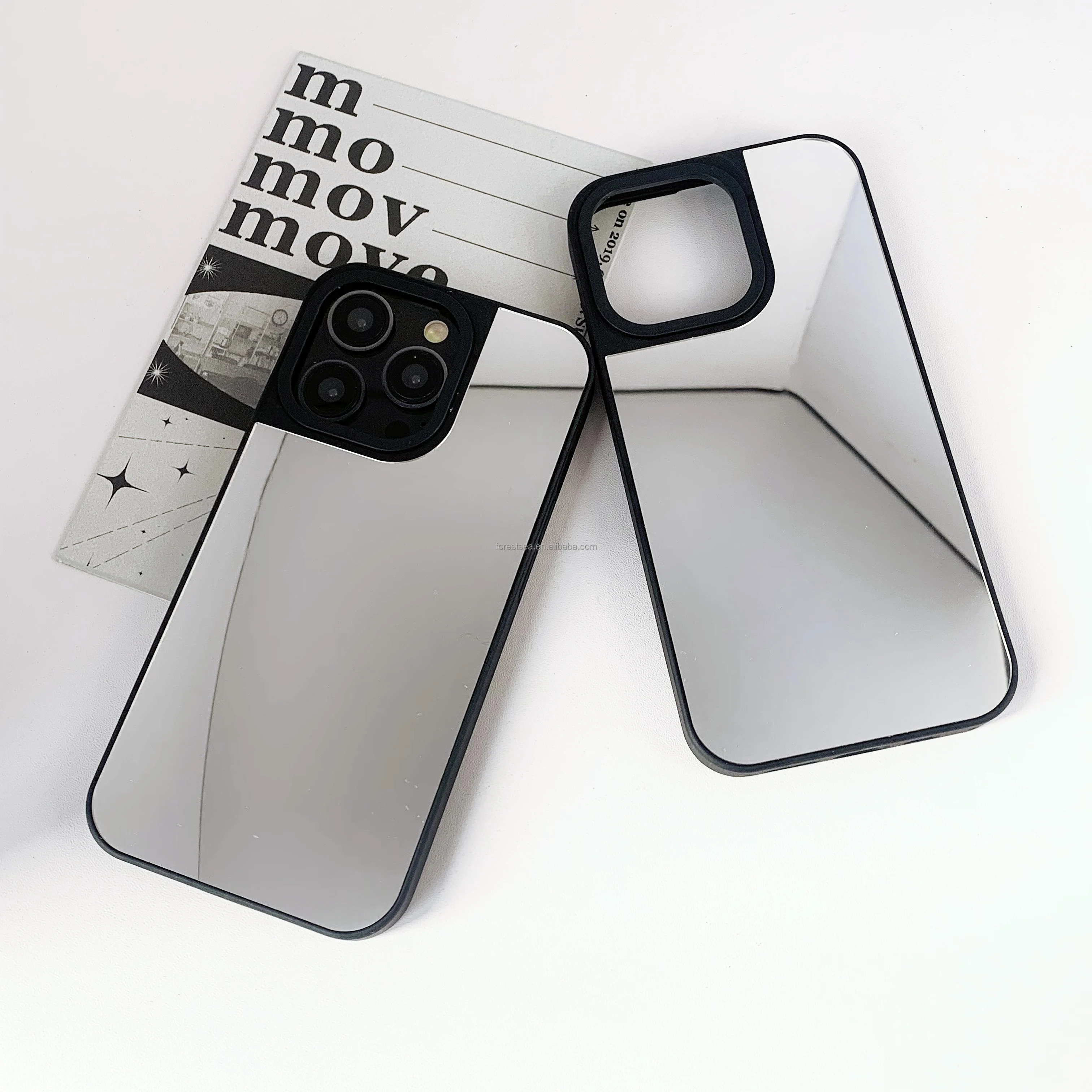 Luxury Makeup Mirror Cell Phone Case For iPhone 15 Pro Max Clear Mirror Protective Back Cover Case For iPhone15 14 13 12 Pro Max
