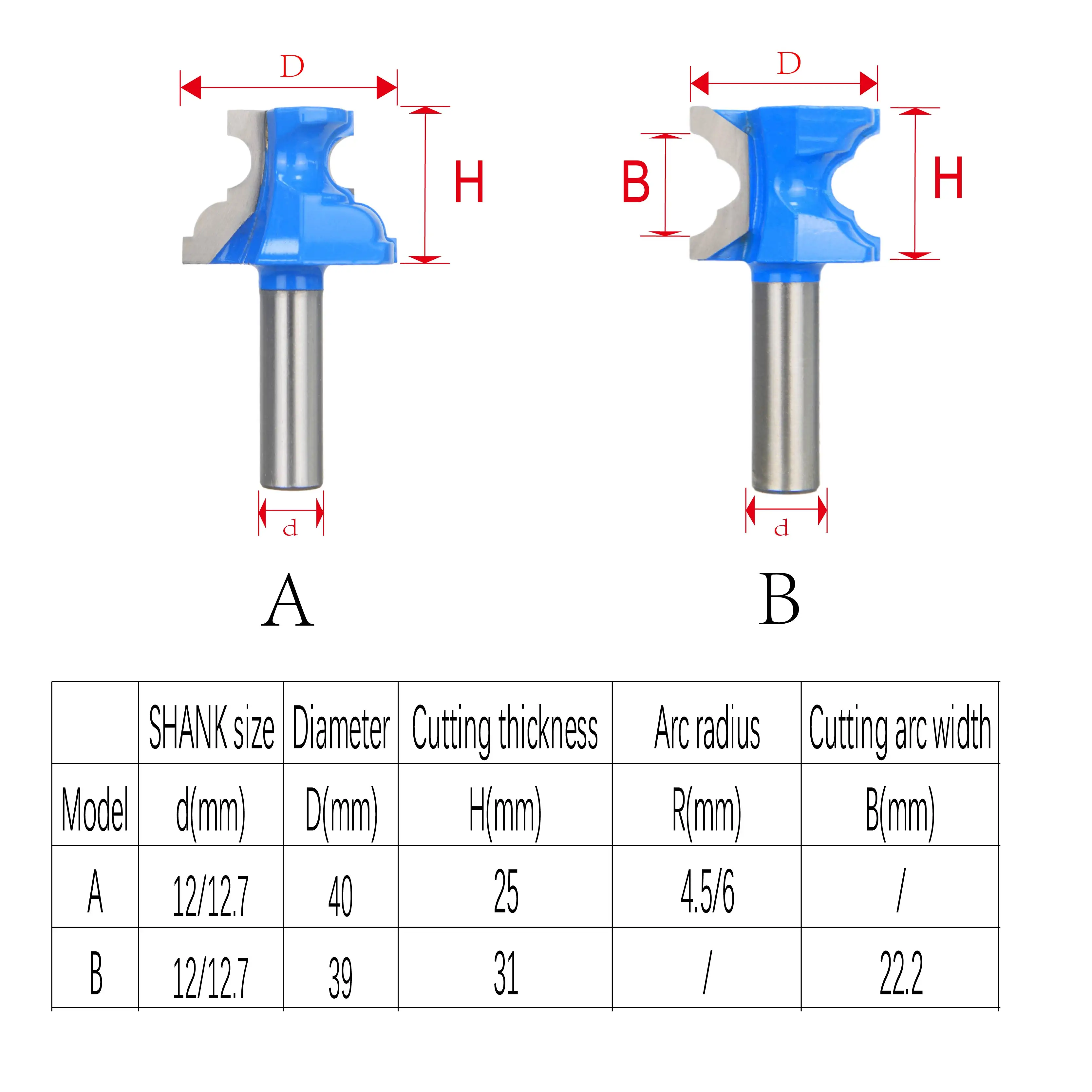 Face Moulding Router Bits for Door Panel Tungsten Steel Cutting Tools Shaper Cutter Solid Carbide CNC Router Bits