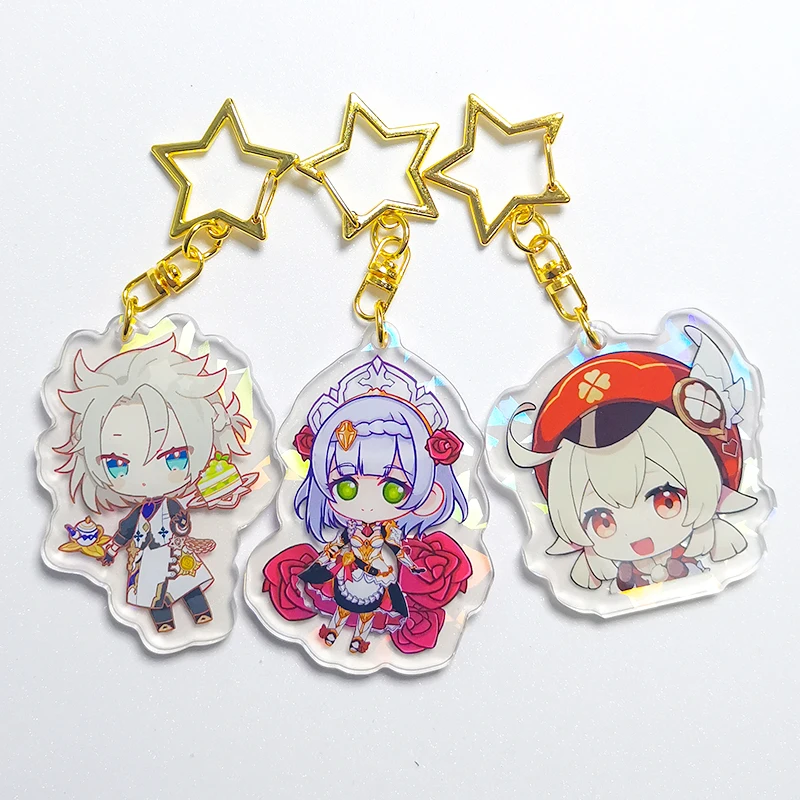 Acrylic keychain custom keychain men and women creative car student schoolbag key pendant