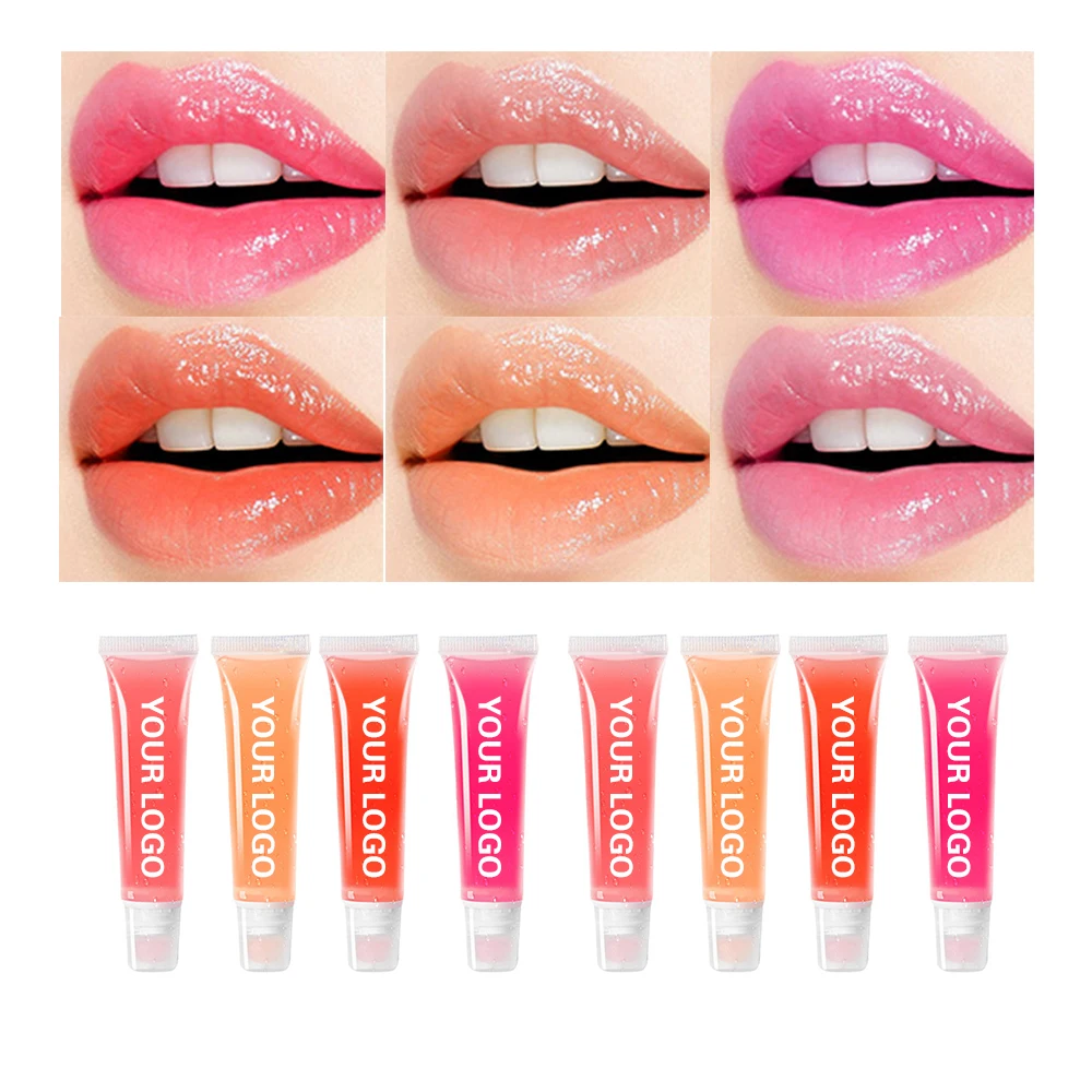 Custom Logo Long-lasting Shining Water Proof Butter Warm Lip Protection Serum Oil Moisturizing Not Easy Touch Cup Lip Gloss