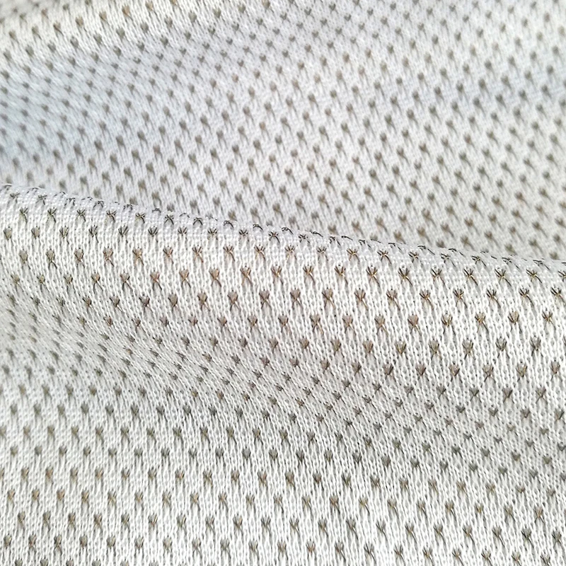 Silver Fiber Polyester Anti Microbial Anti Odor Knit Fabric for Sports Shoe Sneaker Insole Use