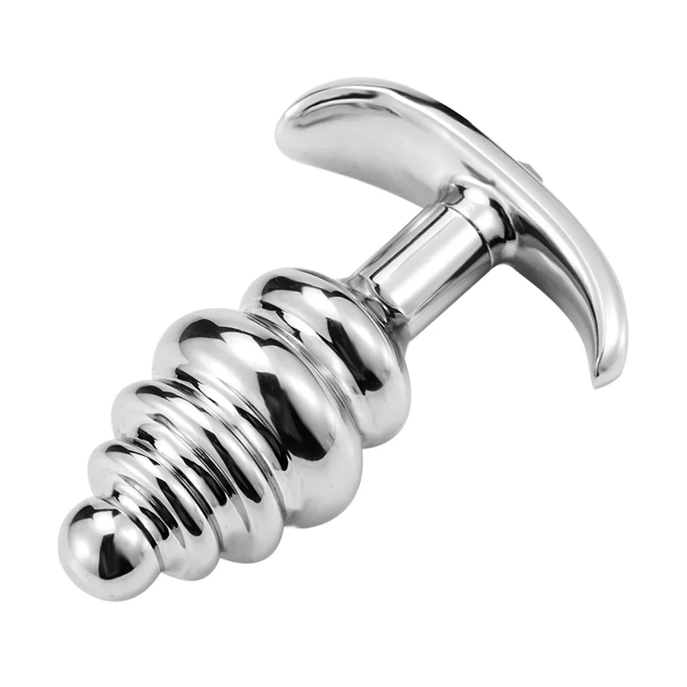 Threaded Metal Anal Plug Stainless Steel Backyard Expansion Sex Toy Anal Plug Set for couples