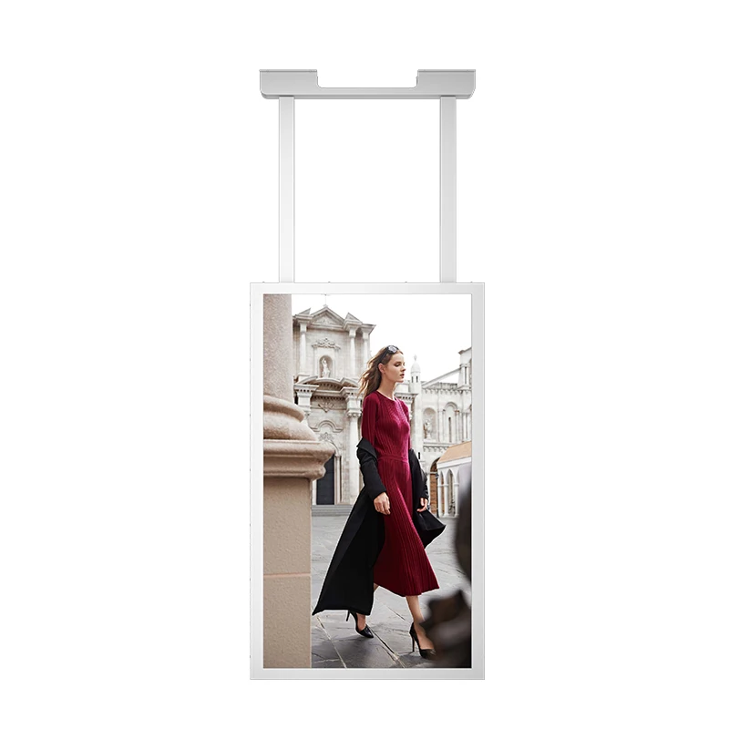 Video media player advertising kiosk double side shop window indoor digital signage display for shopping mall