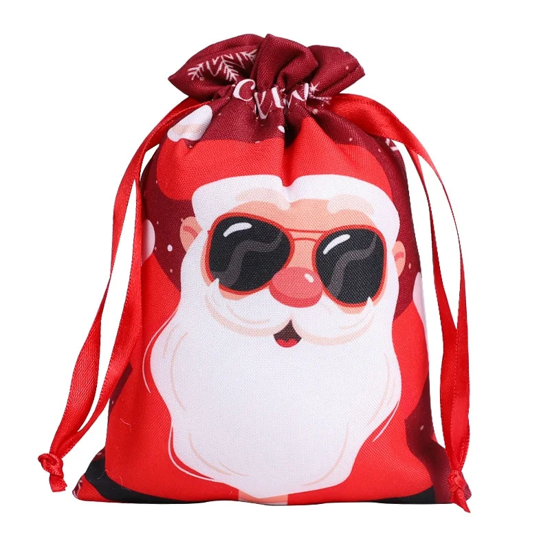 Santa Claus Flap Pocket Pants Stylish Polyester Gift Bag for Party Decorations Christmas Full Gift Packaging