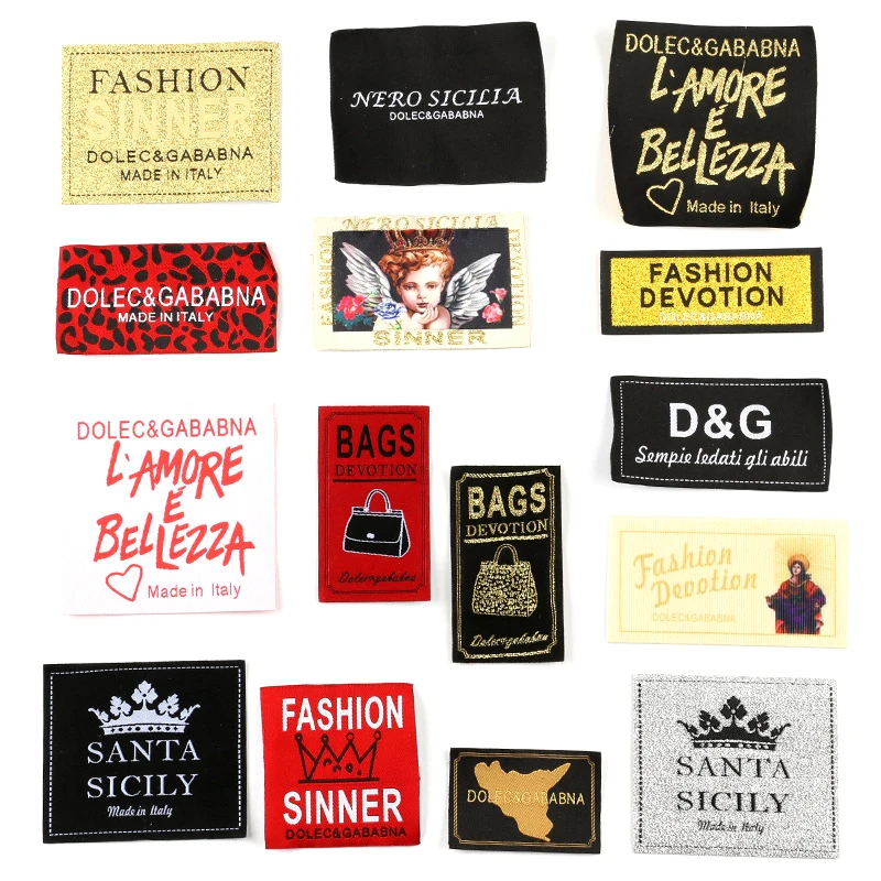 Индивидуальные тканые нашивки этикетки для одежды с фирменным наименованием этикетка логотипом