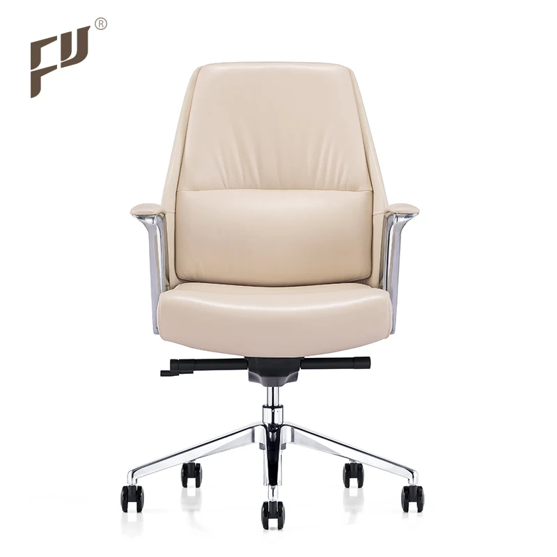 Современный эргономичный поворотный офисный стул FURICCO из натуральной кожи с высокой спинкой в американском стиле