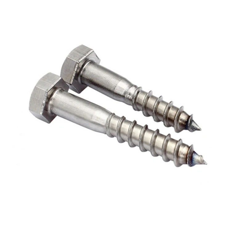 
Goshen DIN571 Hexagon Head Wood Screws W6 Stainless Steel 304 Half Thread Top Fastener Supplier 