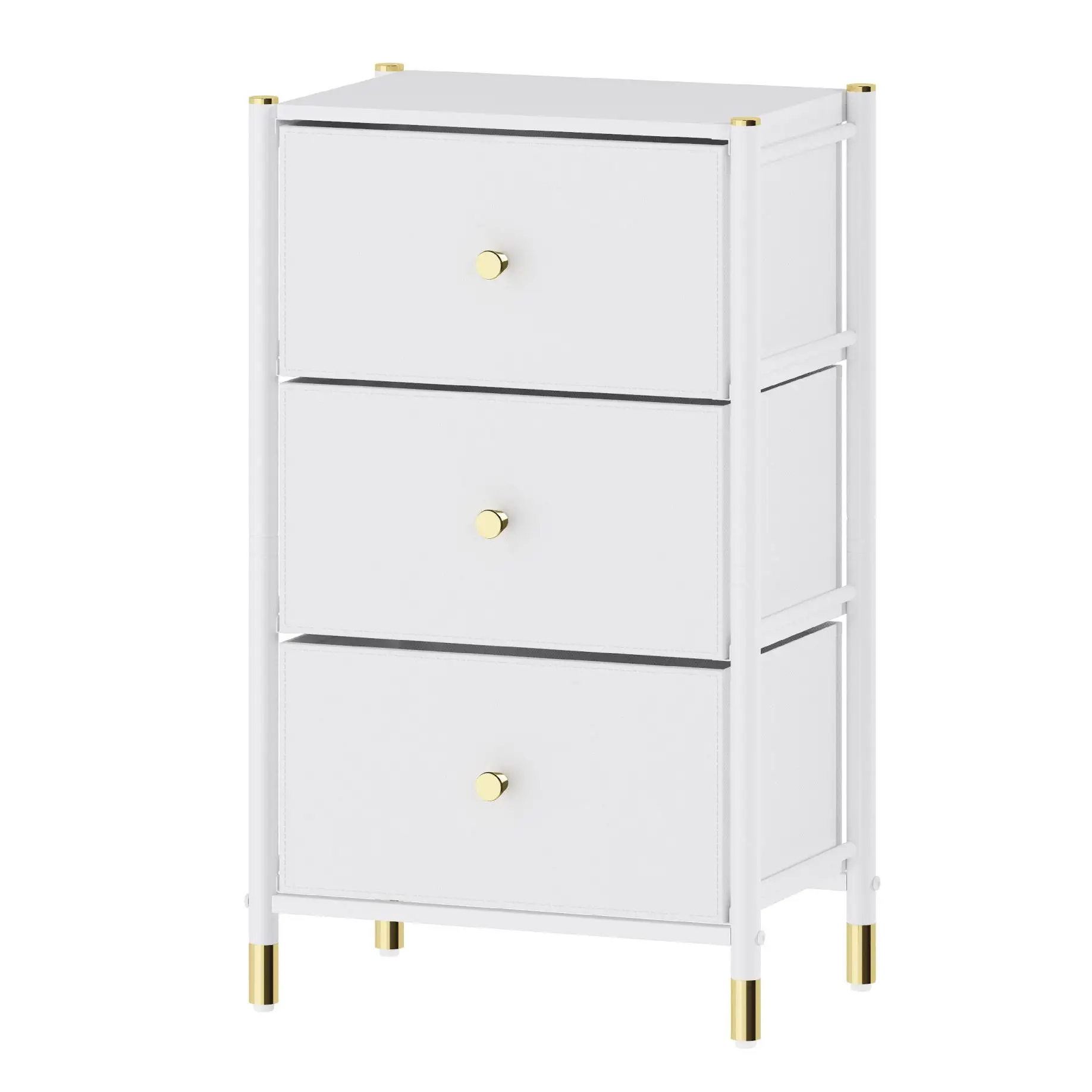 Fabric Dresser Chest Drawers Dresser Organizer Easy Assembly Storage Organizer Unit Iron-Framed Cabinet Dresser Storage Tower