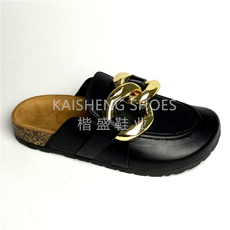 
Customized Colors Bigger Buckle Mules Sandal for Women Slippers PU Leather Ladies Summer Slide Slipper Female Shoes Sandals OEM 