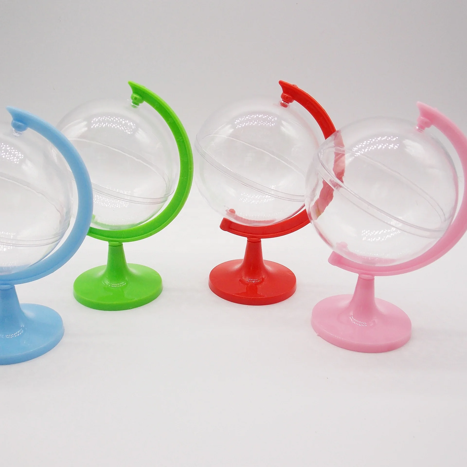 Promotion Sale 20pcs/lot Baby Showers Plastic Globe candy box in different color Wedding Souvenir