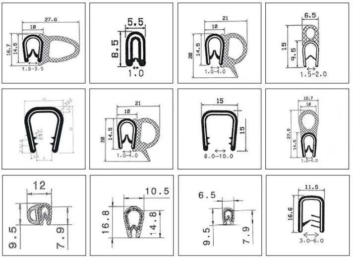 Supply various specifications of rubber sealing strips, EPDM extruded rubber strips, EPDM sealing strips