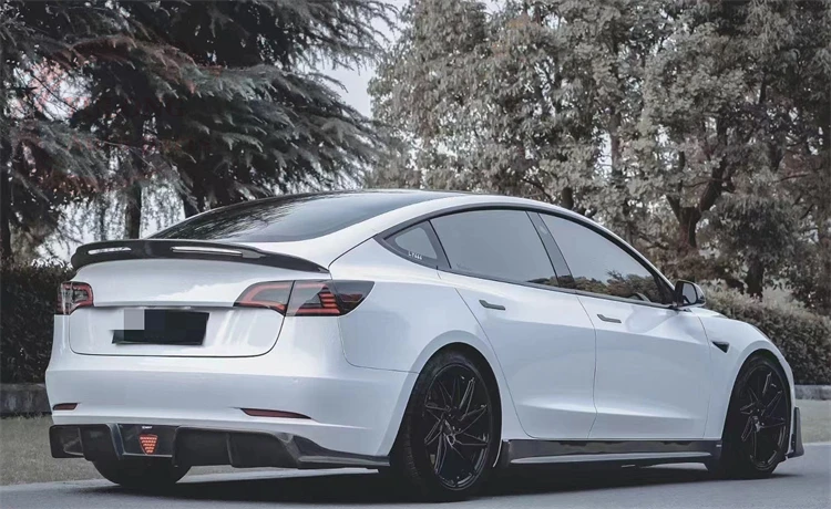 CMST Style Carbon Fiber Rear Trunk Spoiler  For Tesla Model Y 2021-UP Rear roof spoiler Wing body kits