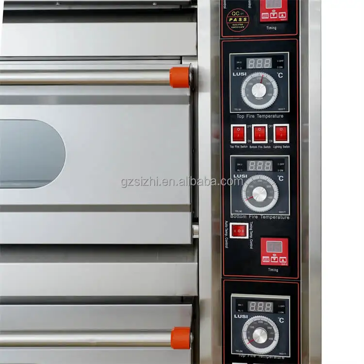 Commercial Baking Equipment 3 Deck 9 Tray Bread Oven Gas Baking Oven