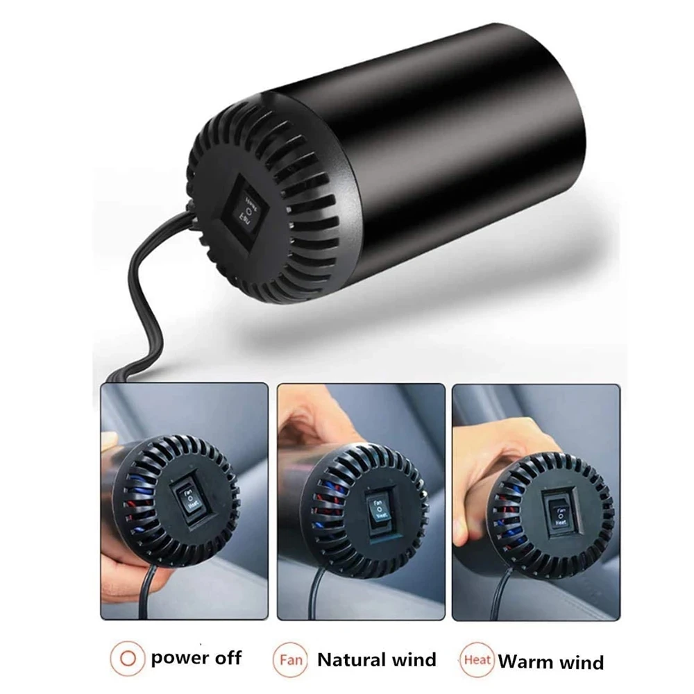 Car Heater Defroster Portable 12V 150W Auto Heating & Cooling Thermostat Dual Fan for SUV Truck RV Trailer