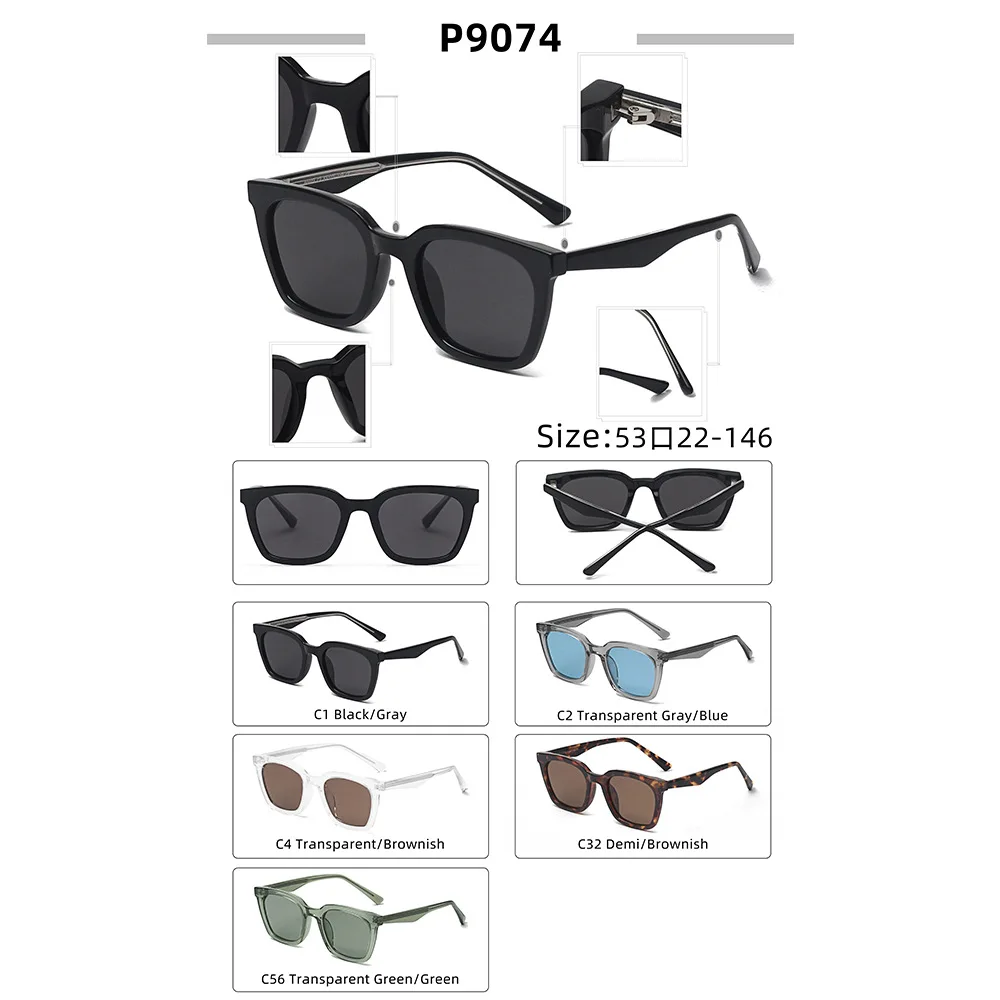 GUVIVI 2023 New Arrivals Polarized Acetate TR90 Sunglasses Custom Mirror Sun Glasses Frame Logo Fashion Sunglasses Women
