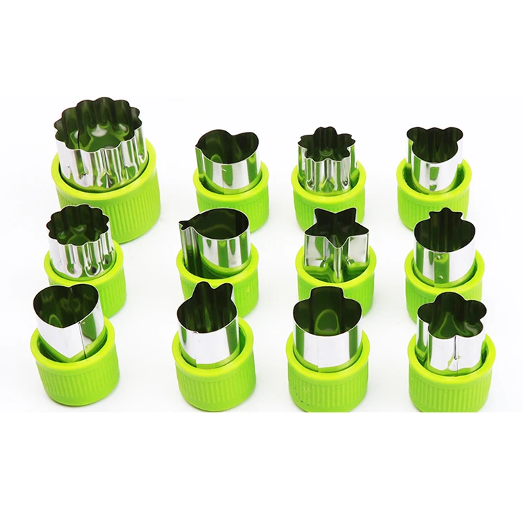 
Stainless steel Molds set of 12 pieces biscuit flower fruit vegetable Cake Cookie Molds cutting tool set 