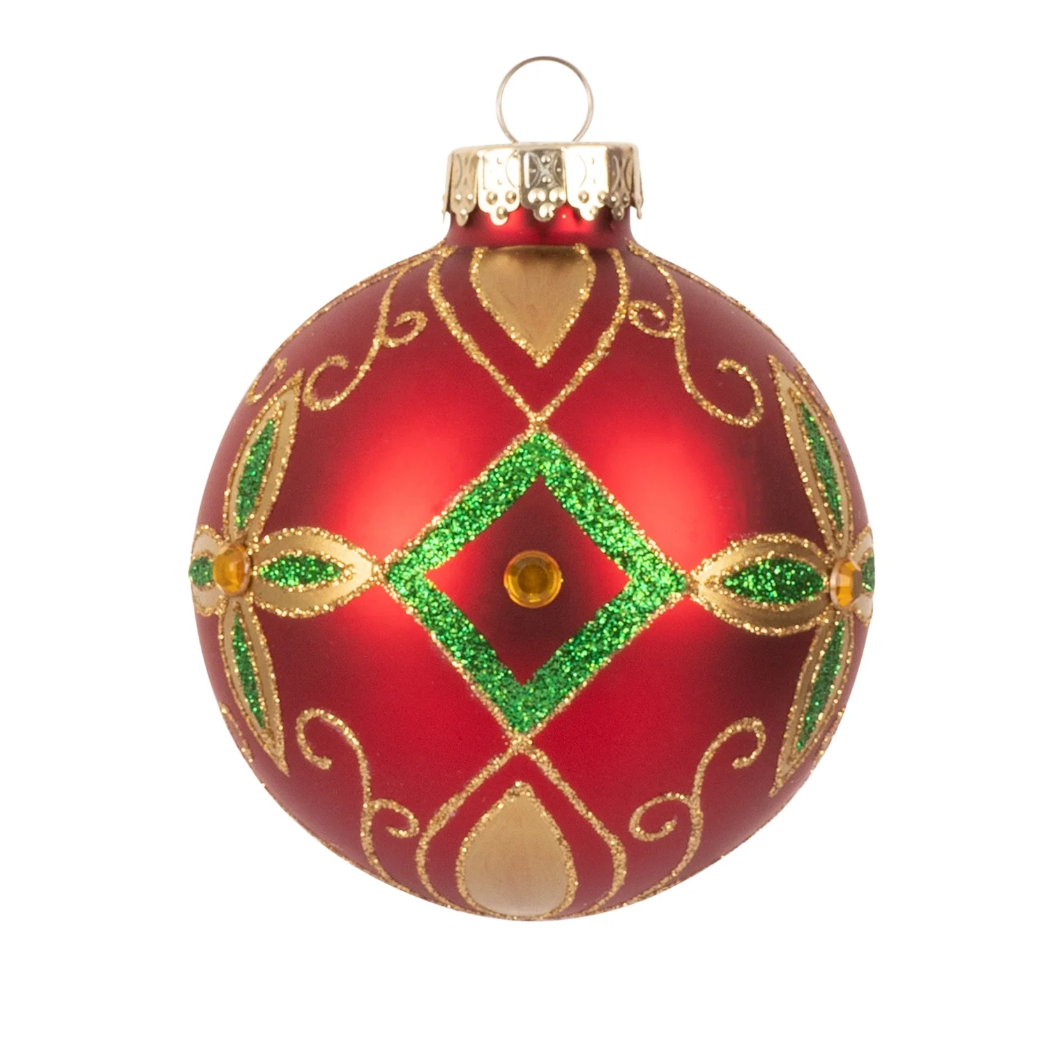 Christmas Ornaments Festive Red glass Baubles hanging Transparent hand painted Christmas Ball