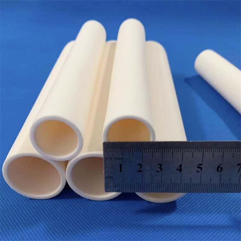 Refractory ceramic pipe corundum 99% Alumina ceramic one end closed tube