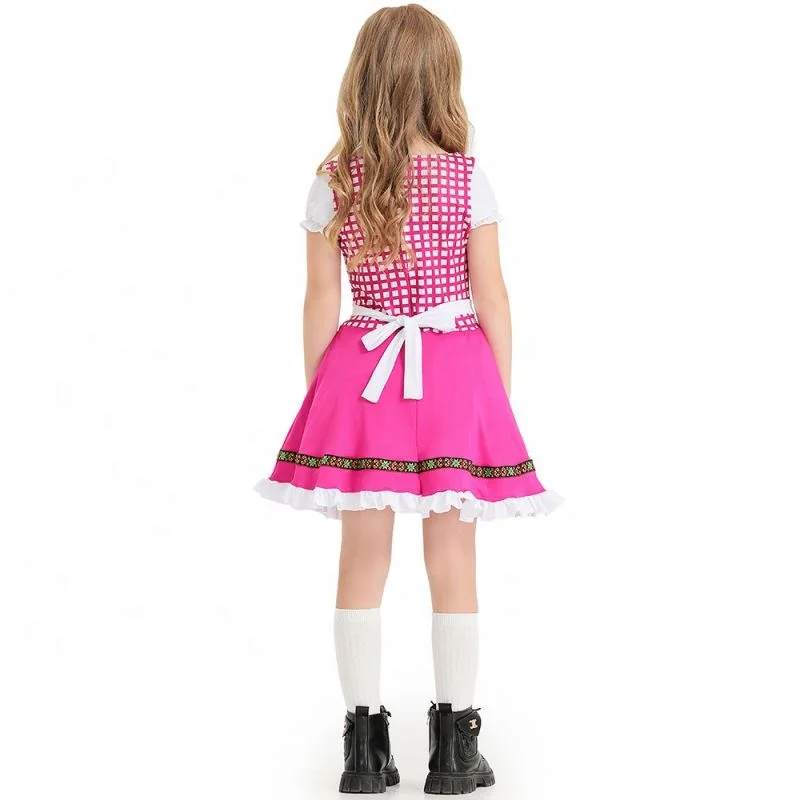 Kids oktoberfest costume german bavarian beer festival clothes children girls cosplay halloween carnival performance party dress