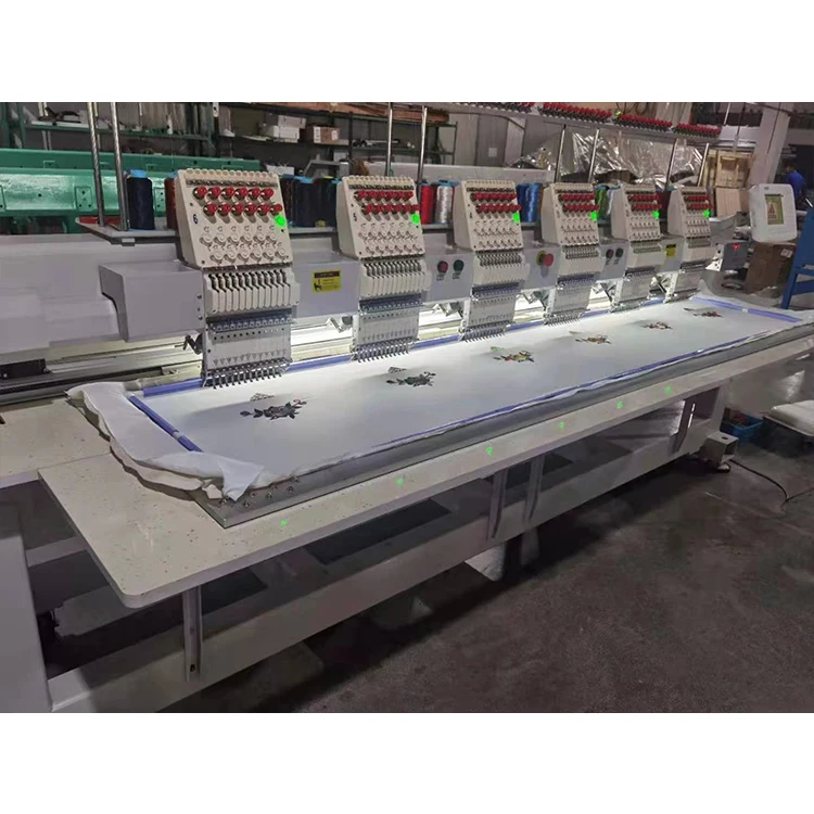 6 heads embroidery machine Industrial use computerized 12/15 needles socks embroidery device DAHAO computer
