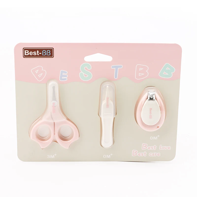 3 pcs High quality cheap price  baby nail care set baby nail trimmer health care Children Manicure Set