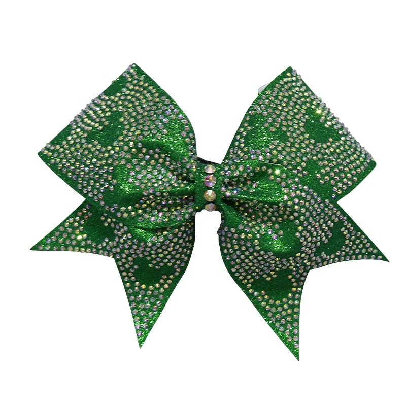 
Wholesale Handmade Teenage High Quality Popular Cheer Hair Bows By AB Crystal Various Styles Cheer Bows For Girls Hair 