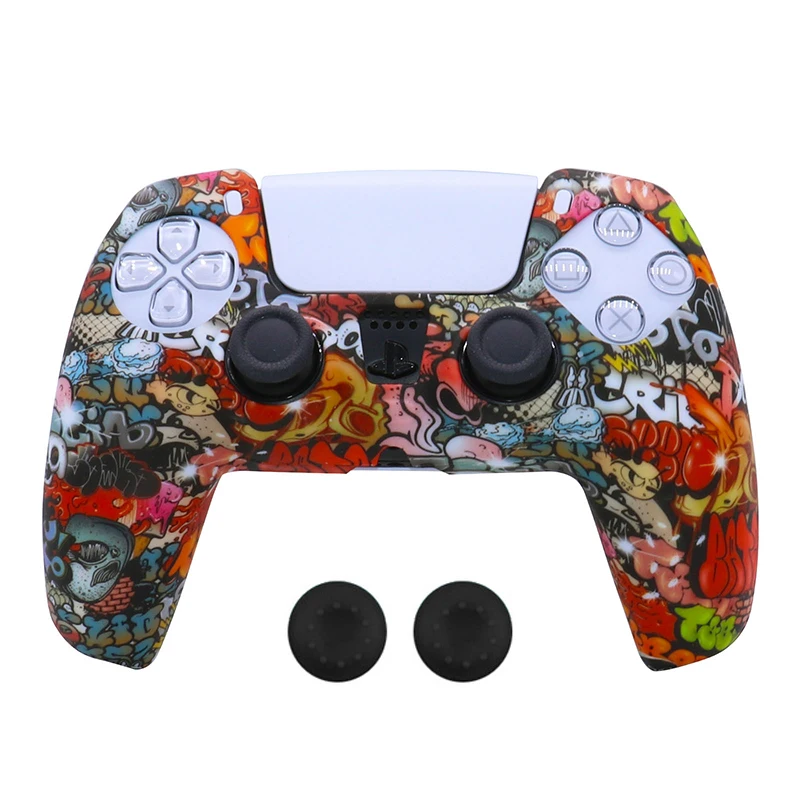 Анти-скольжения силиконовый чехол кожи для Sony PlayStation 5 Dual shock PS5 геймпад джойстики чехол Стик