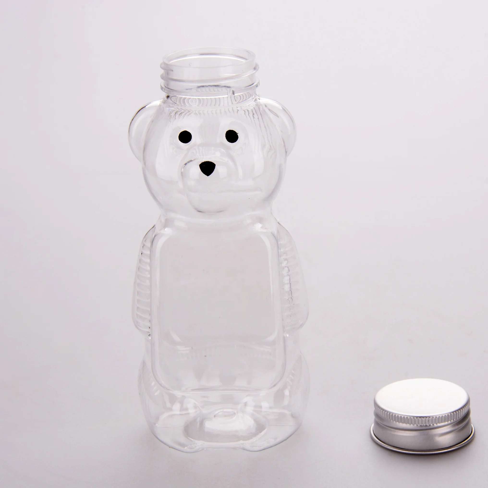 Attractive Fashion Design Bear Shape Bottle PET Animal Plastic Milk Juice 300ML Milk Tea Honey Bear Bottle