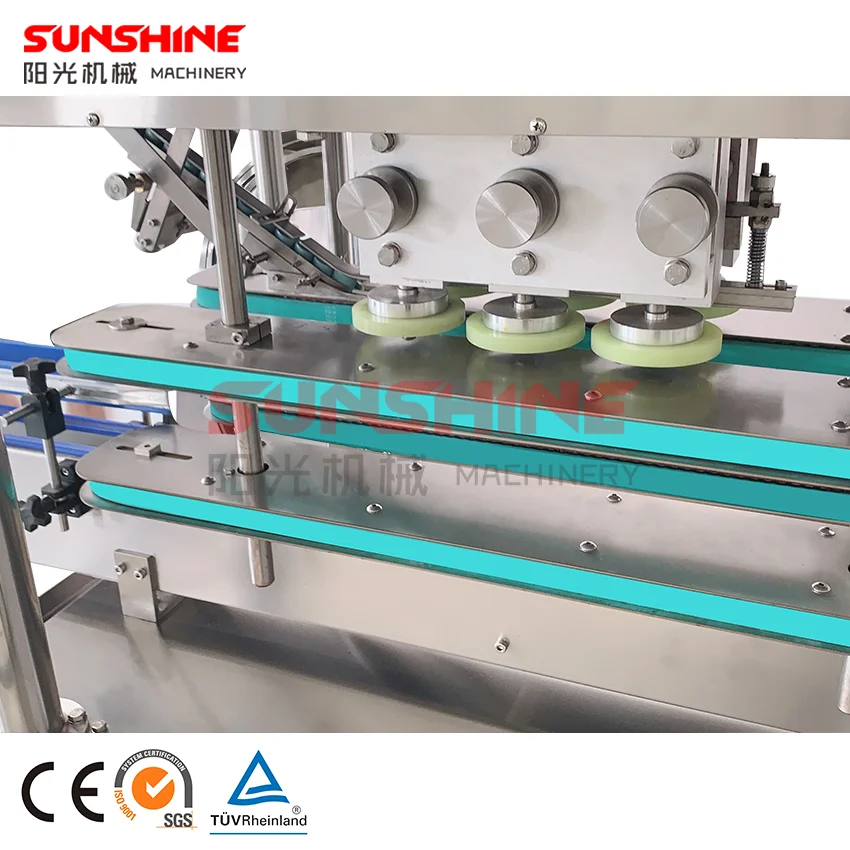 High speed linear type plastic glass bottle spindle screw sealer capper capping machine