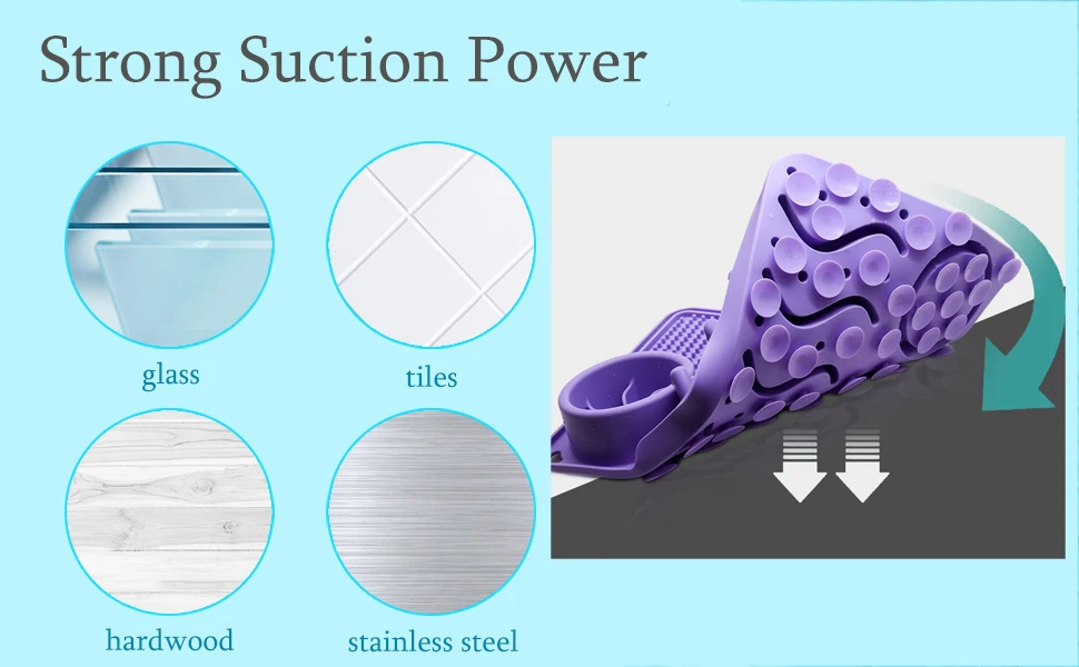 Free Sample All-in-one Non-slip Food Pad Water Slow Feeder Placemat Pet Lick Mat Food Grade Silicone Dog Food Bowl Mat