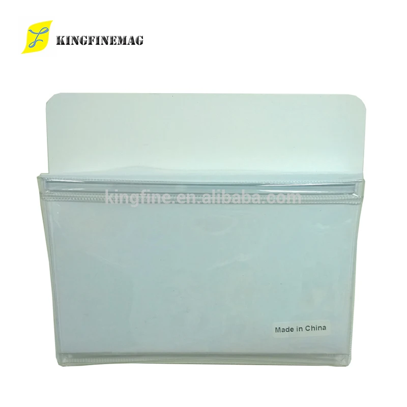 white sublimation magnetic sheet backed with clear plastic fridge magnetic pocket sticker