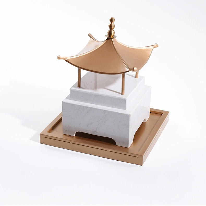 
New Chinese style metal marble creative architectural home furnishings 