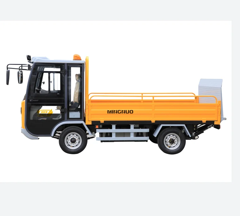 battery powered 2 seat eight barrrel cargo vehicle electric cargo truck equipped with lifting tailstock