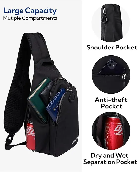 Crossbody Casual Bag lightweight sling bag for men