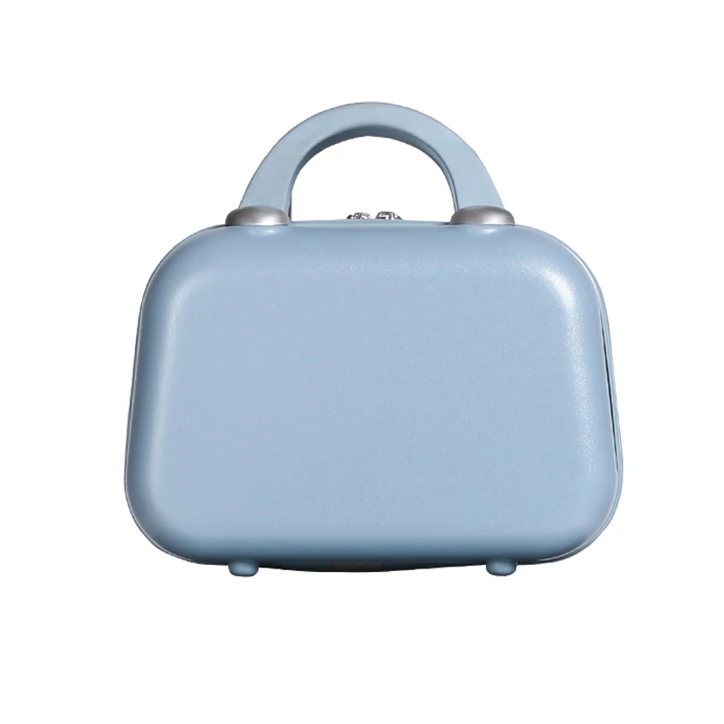 With hand gift suitcase custom logo cosmetic bag mini 14 inch small box company opening gift small suitcase
