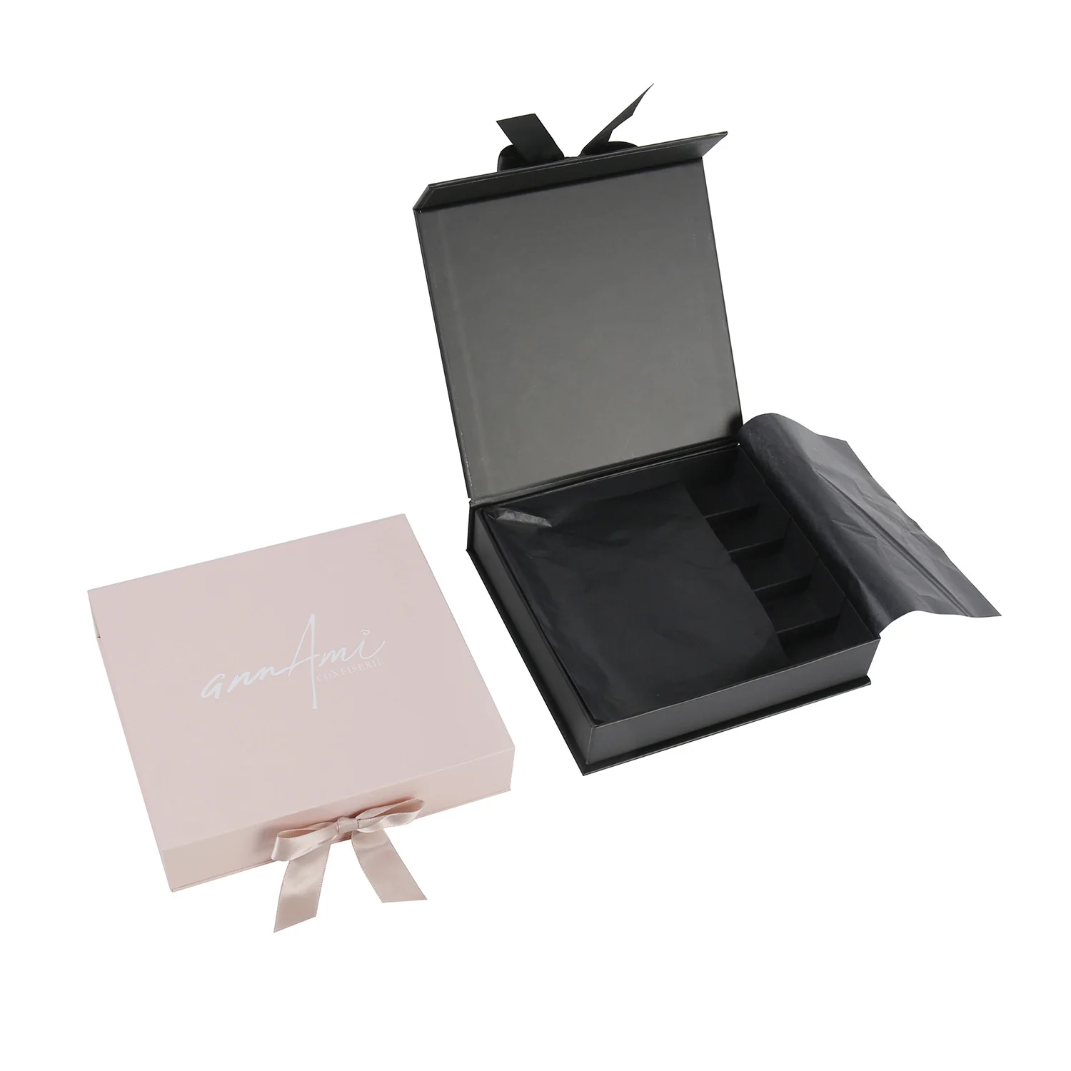 pre made ribbon bows for chocolate box luxury giveaway wedding ramadan chocolate gift packaging box