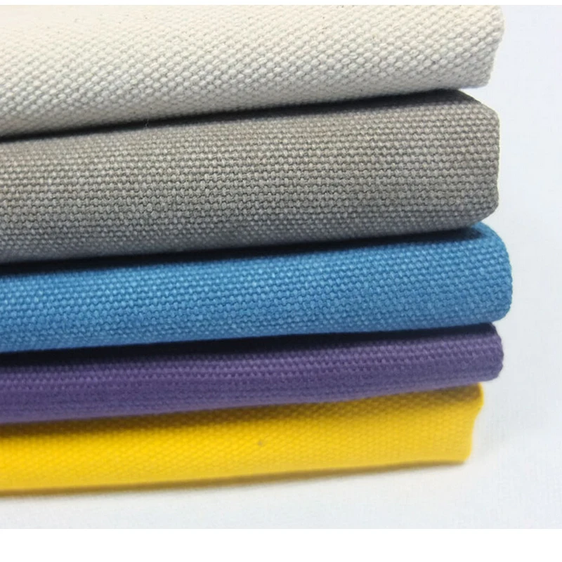 16oz factory wholesale 100% Cotton Sofa Canvas Solid Colored Fabric for shopping bag