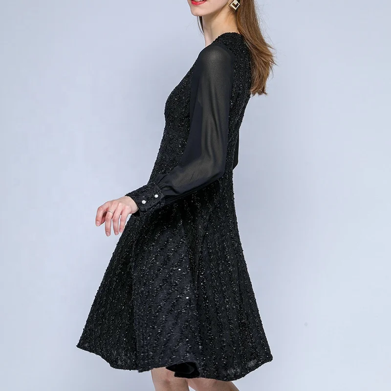 Huiquan Women Dress Free Delivery Amazon Shopping Lady Dinner For 2021 Korea Spring Fashion Business Collar