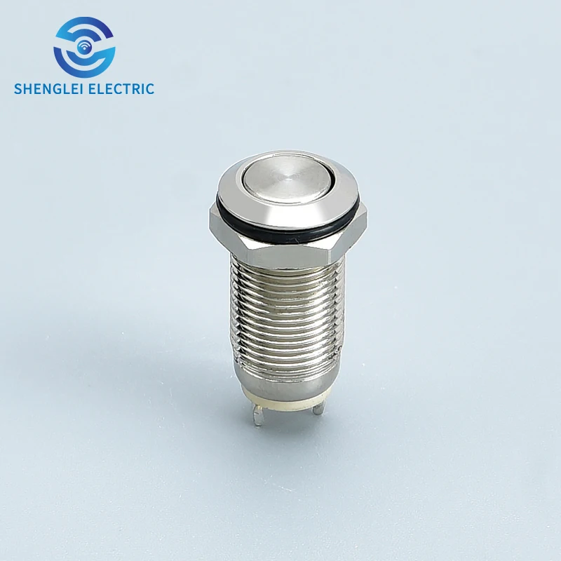 SHENGLEI 10mm metal push button switch No lamp 2-pin waterproof mini button switch Essential details