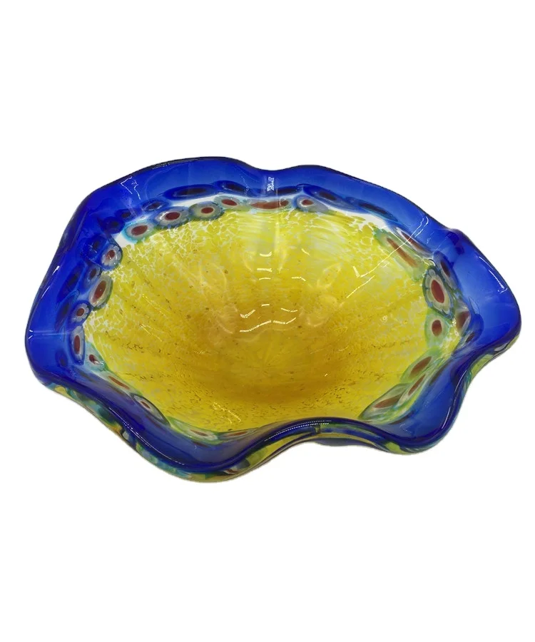 Unique Hand Blown Murano Glass Wall Art Plates